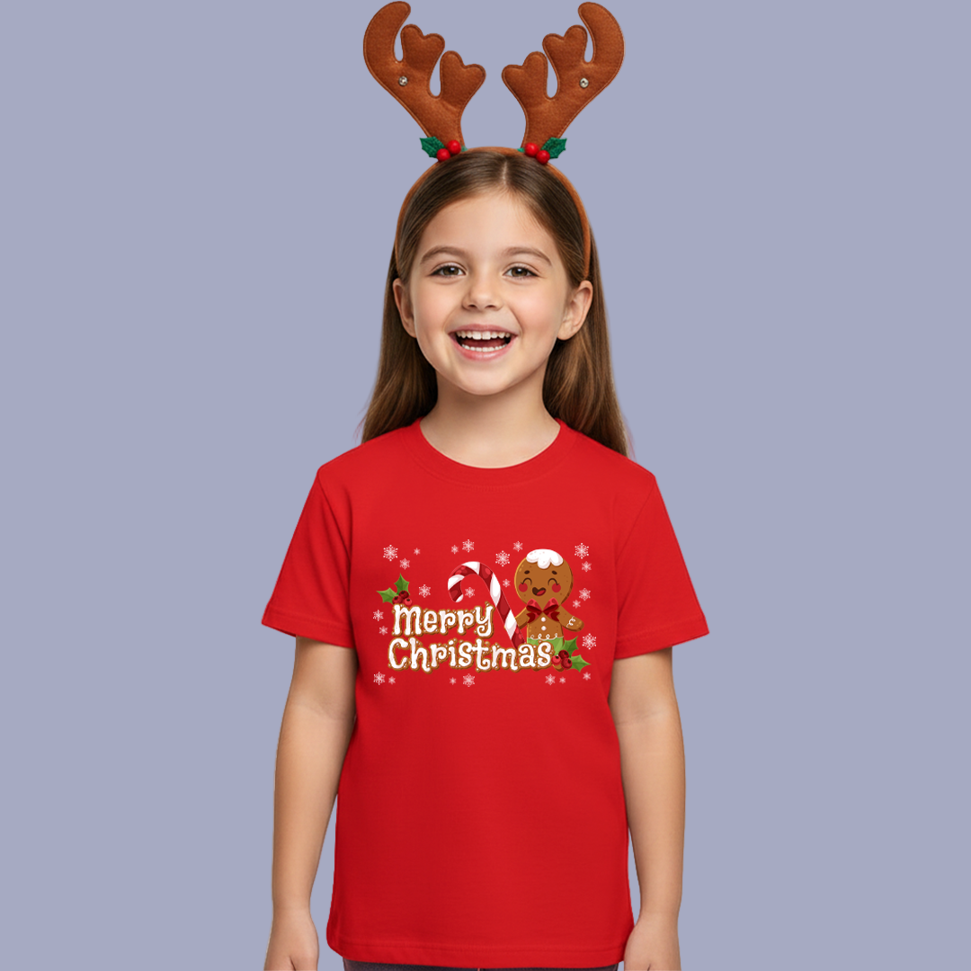 Merry Christmas cute candy and Gingerbread T-shirts | Gingerbread Graphic T-shirt