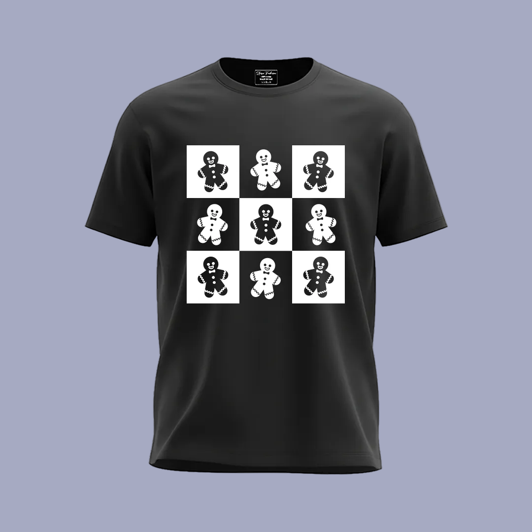 White & Red Gingerbread Checkerboard Family Shirts - Cute Holiday Matching Outfit