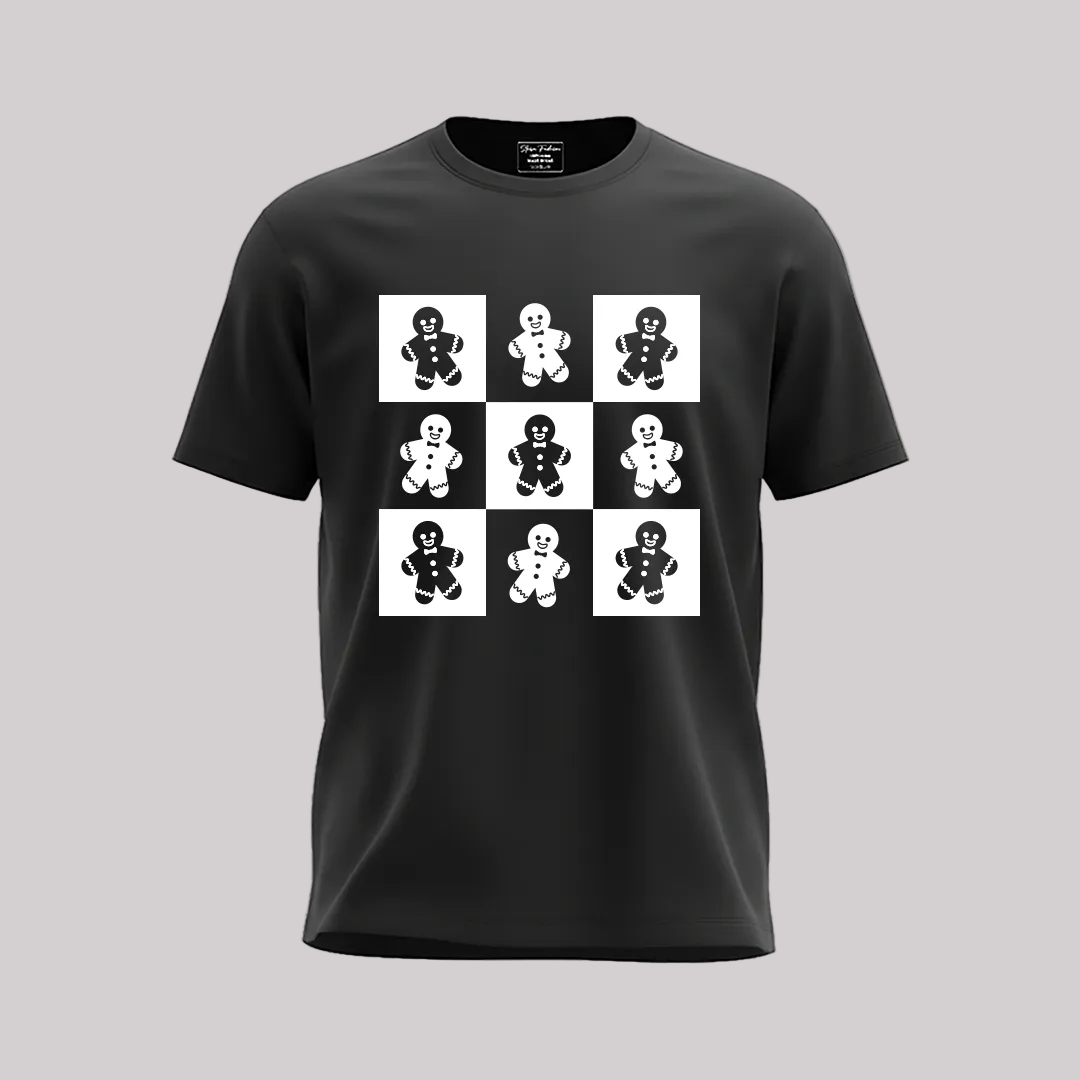 White & Red Gingerbread Checkerboard Family Shirts - Cute Holiday Matching Outfit