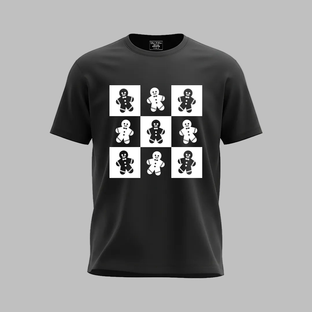 White & Red Gingerbread Checkerboard Family Shirts - Cute Holiday Matching Outfit