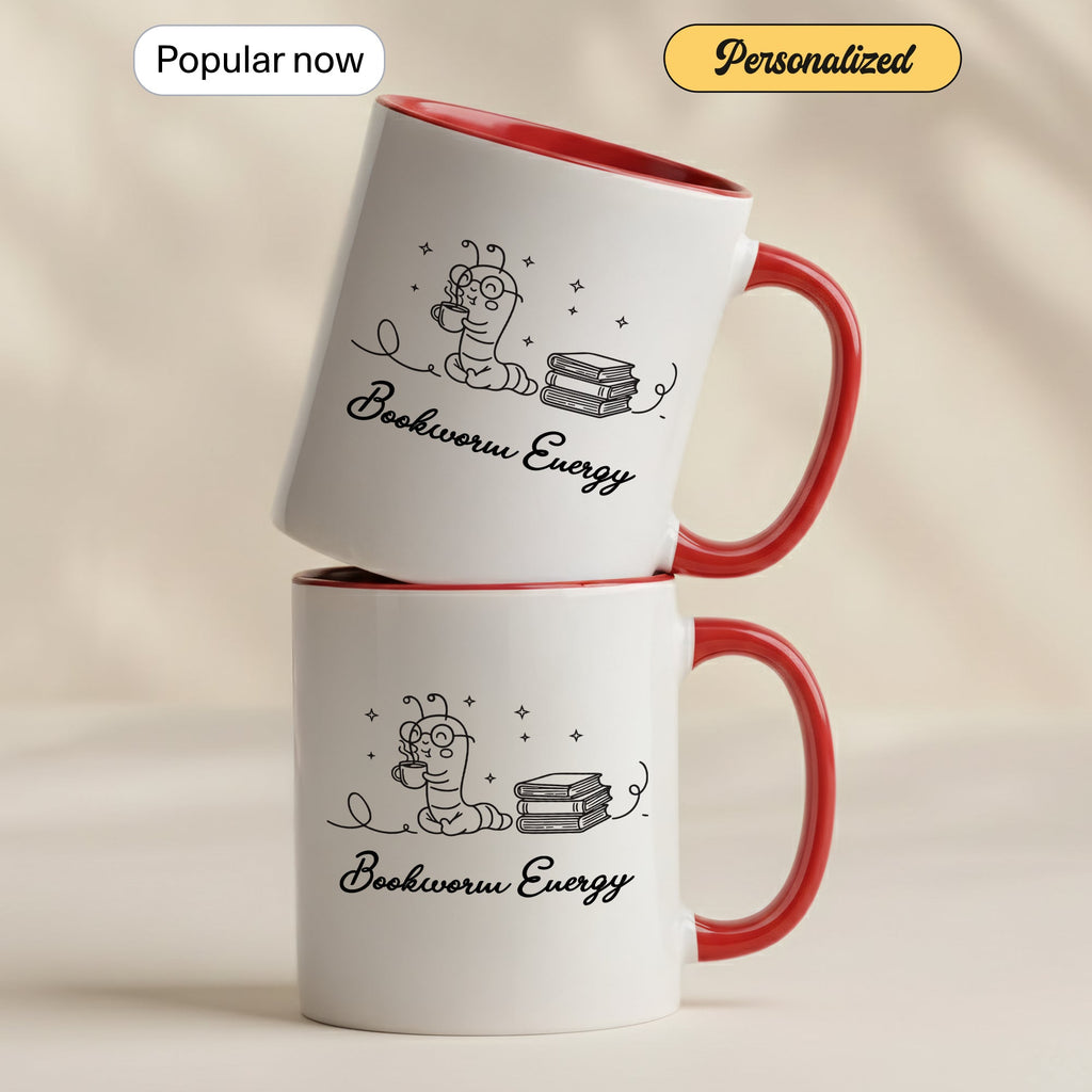 Booktrovert Cafe Mug – Book Lover Coffee Cup – Introvert Reader Gift – Multi Color Ringer Mug 11oz 15oz |Mug 103