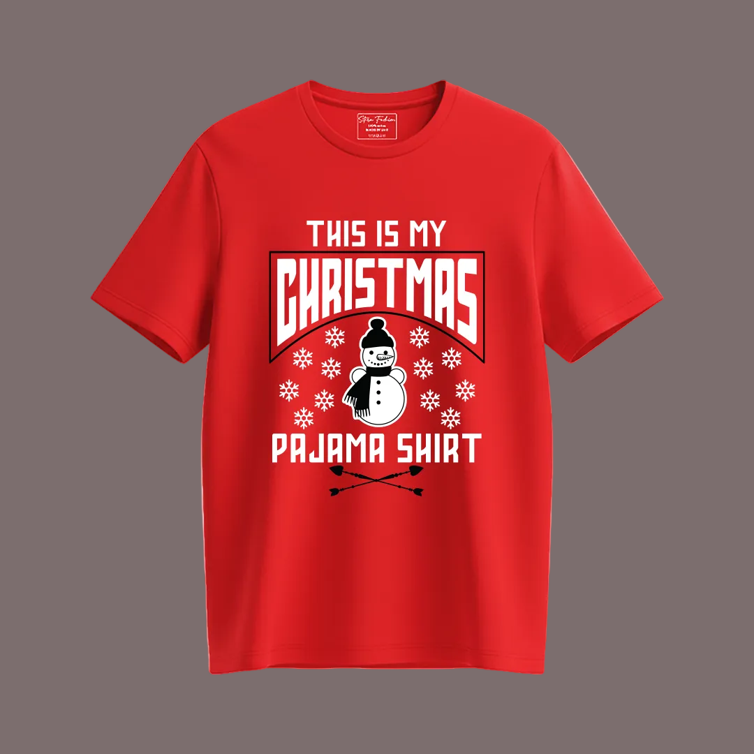 Family Matching  Christmas Pajama Shirts with Snowman Graphic Tees