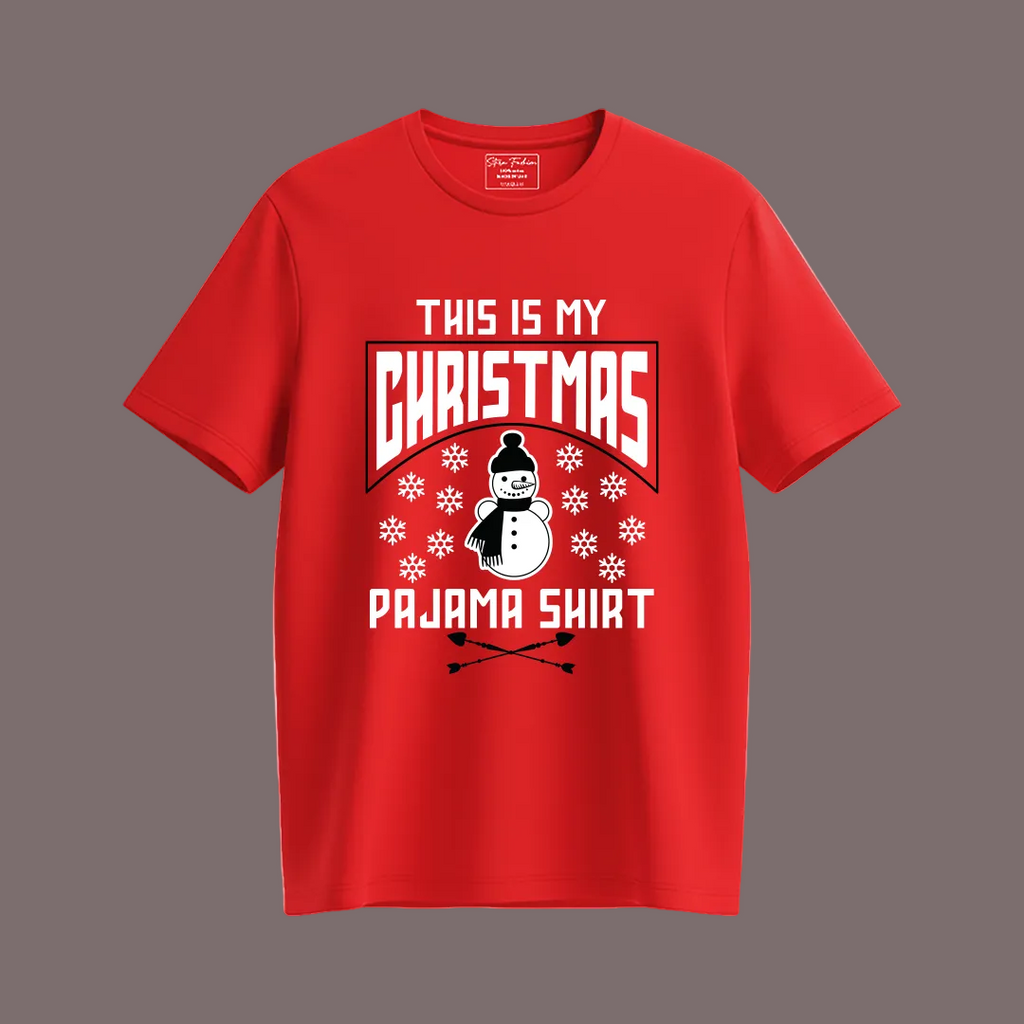 Family Matching  Christmas Pajama Shirts with Snowman Graphic Tees
