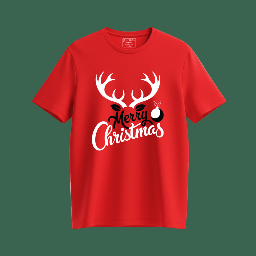 Merry Christmas Antler  T-shirts for Family | Antler T-shirts | Christmas T-shirts