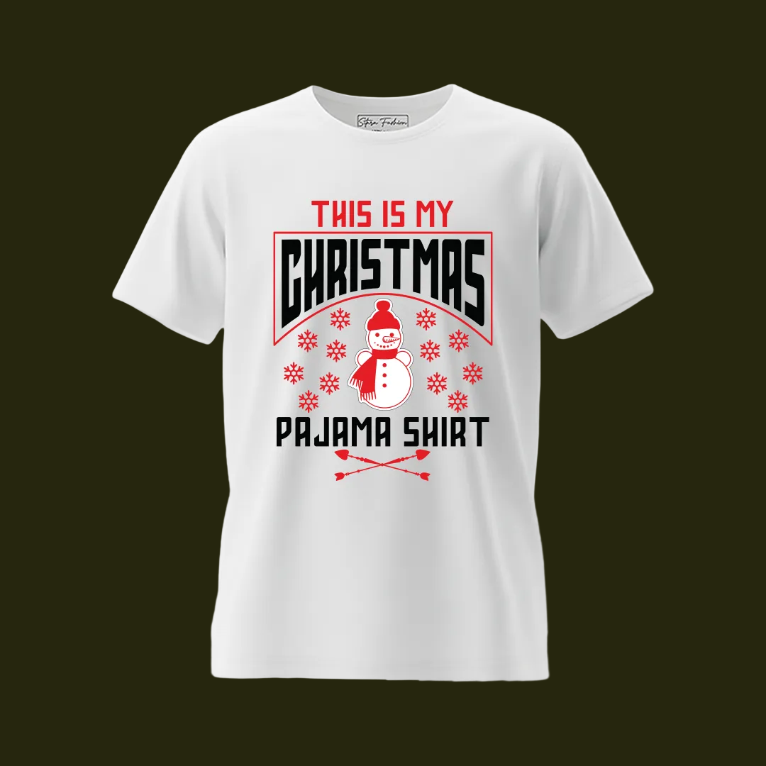 Family Matching  Christmas Pajama Shirts with Snowman Graphic Tees