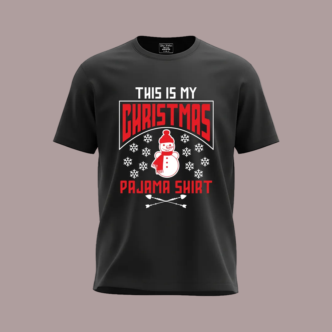 Family Matching  Christmas Pajama Shirts with Snowman Graphic Tees