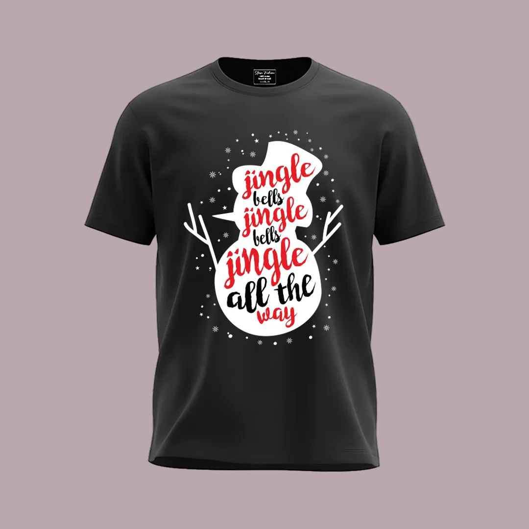 Red Christmas Family Tees  Snowman "Jingle Bells" Theme