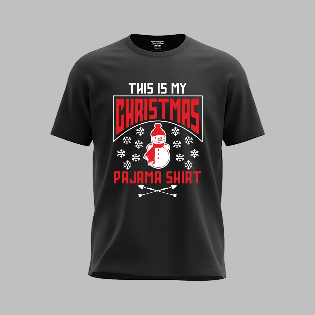 Family Matching  Christmas Pajama Shirts with Snowman Graphic Tees