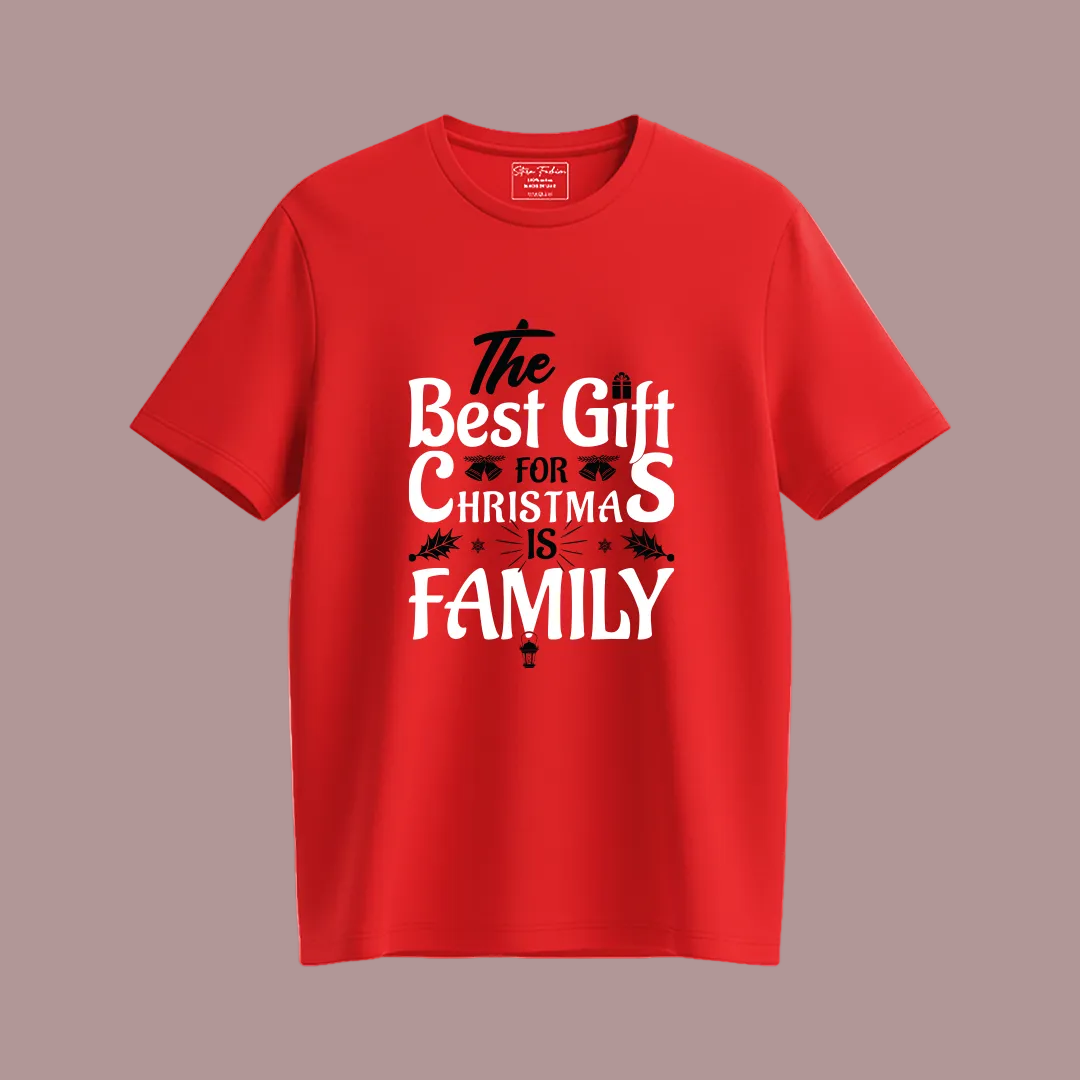 "The Best Gift for Christmas is Family" Coordinating Holiday Shirts for Adults  Kids & Rompers