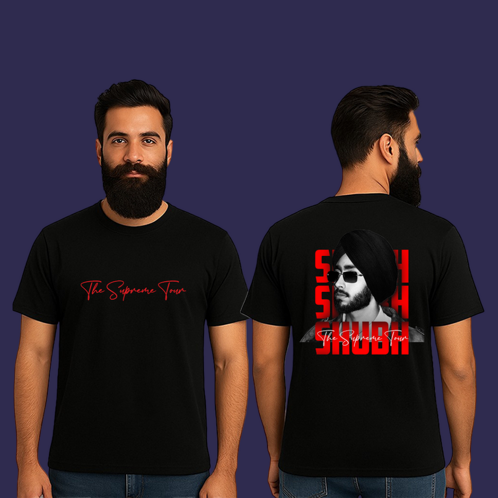 Shubh No Love T-Shirt | Punjabi Rapper Graphic Tee | Hip Hop Streetwear | Desi Rap Oversized Black Cotton Shirt