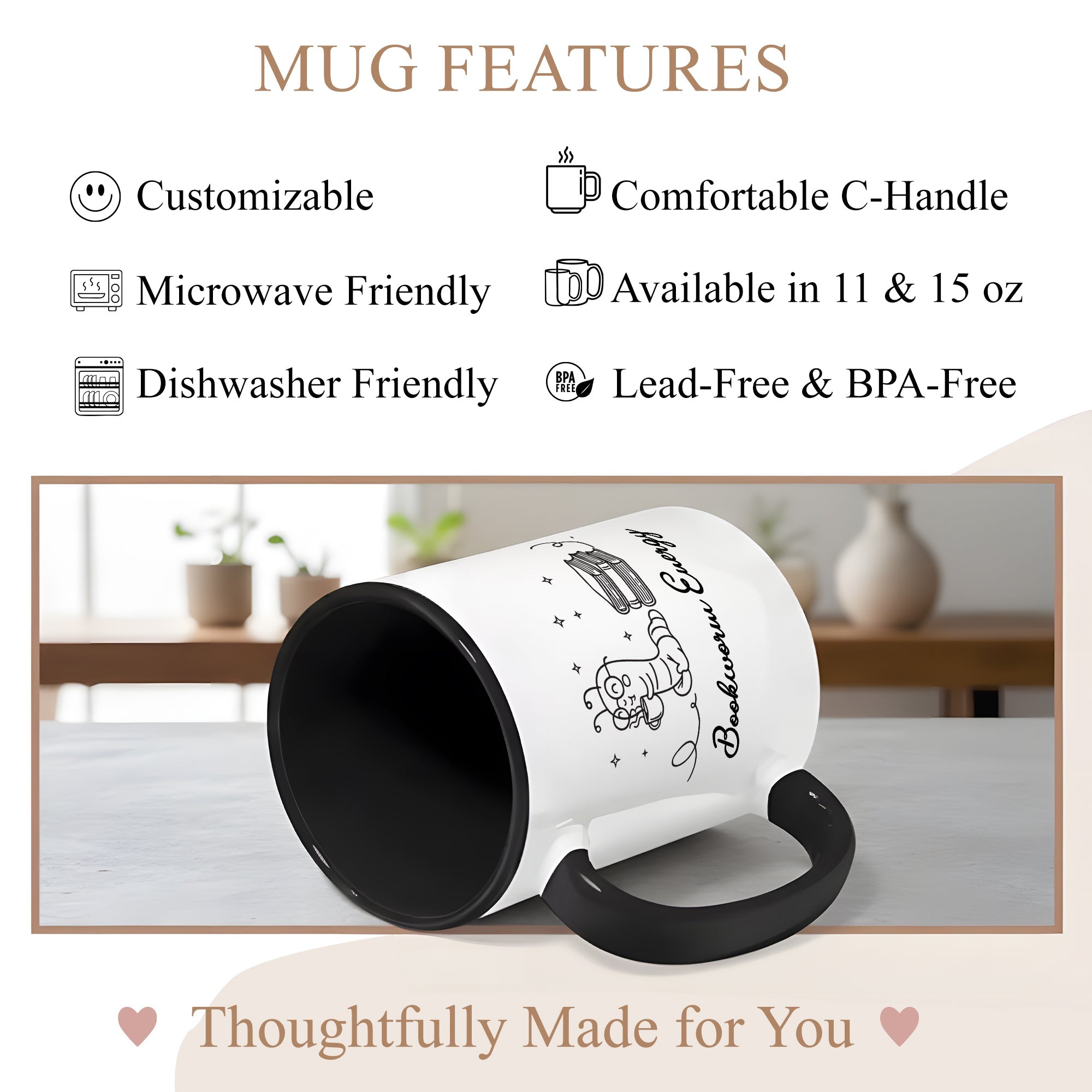 Booktrovert Cafe Mug – Book Lover Coffee Cup – Introvert Reader Gift – Multi Color Ringer Mug 11oz 15oz |Mug 103