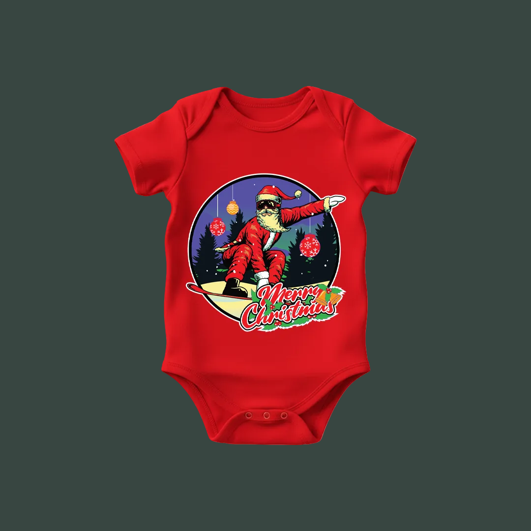 Matching Family Christmas T-Shirts, Surfing Santa Claus, Cool Graphic Tee, Holiday Family Photo Outfit Set, Funny Christmas Shirt, Mom Dad Kids Toddler Apparel, Merry Christmas