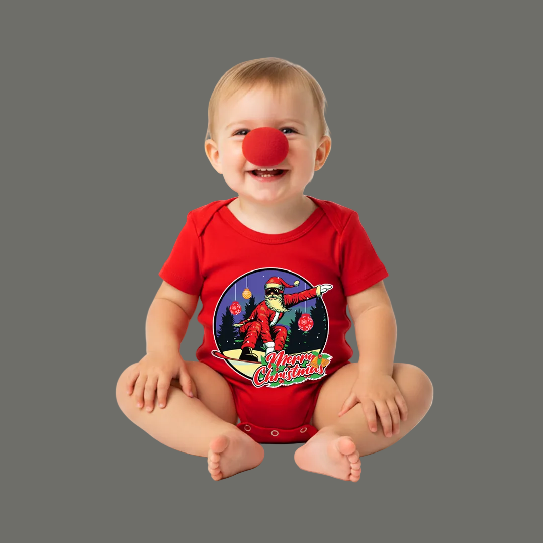 Matching Family Christmas T-Shirts, Surfing Santa Claus, Cool Graphic Tee, Holiday Family Photo Outfit Set, Funny Christmas Shirt, Mom Dad Kids Toddler Apparel, Merry Christmas