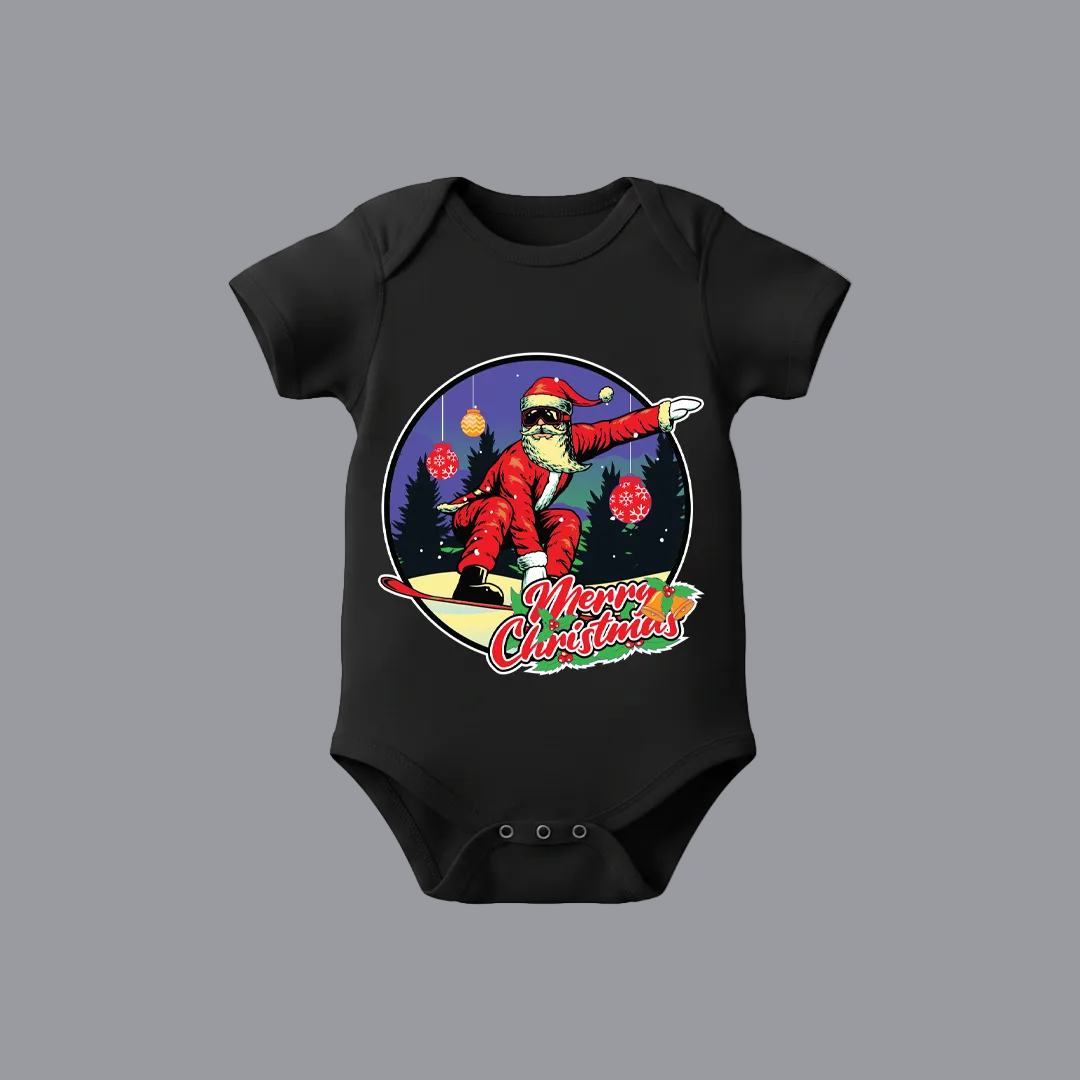 Matching Family Christmas T-Shirts, Surfing Santa Claus, Cool Graphic Tee, Holiday Family Photo Outfit Set, Funny Christmas Shirt, Mom Dad Kids Toddler Apparel, Merry Christmas