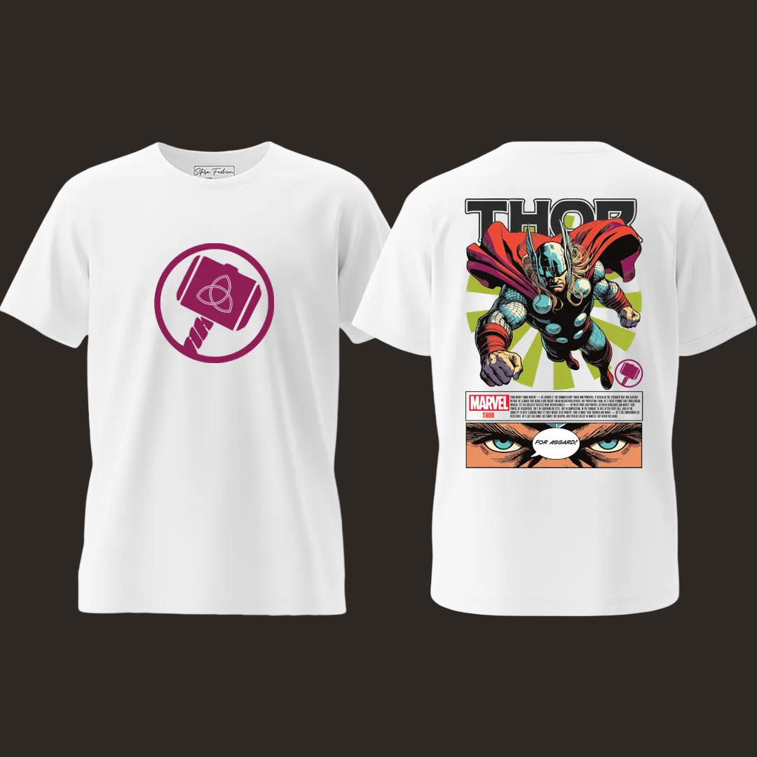 Marvel Thor God of Thunder Streetwear Tees | Premium Hammer Graphic T-Shirt