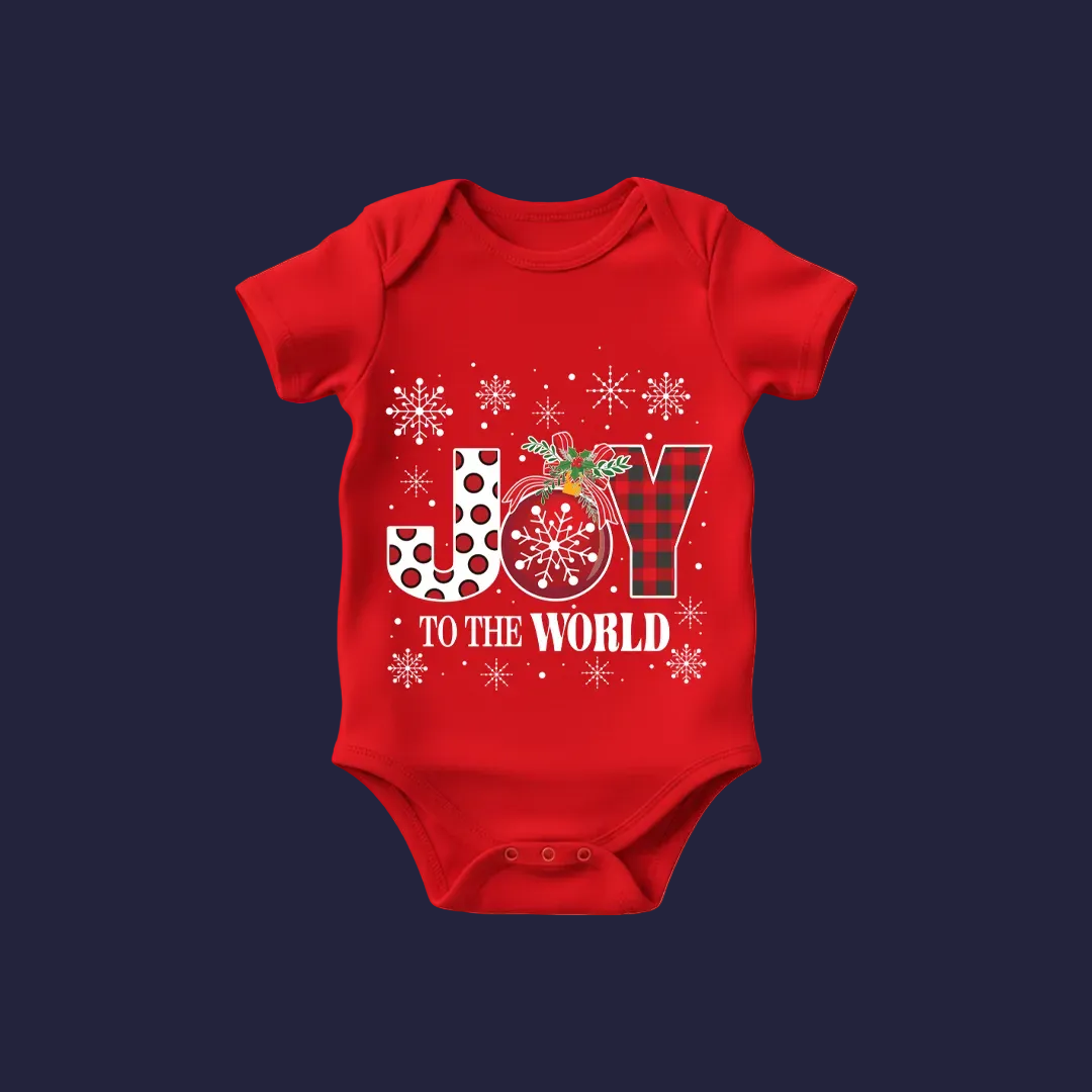 Matching Family Christmas T-Shirts, Joy to the World Graphic Tees, White Plaid Snowflake Holiday Outfit Set, Family Picture Apparel, Mom Dad Kids Toddler