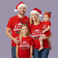 Matching Family Christmas Squad T Shirts - Custom Red Xmas Crew Outfits for Mom, Dad, Kids, Baby