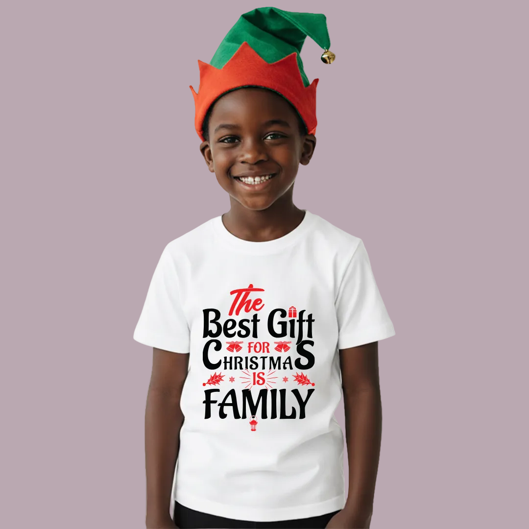 "The Best Gift for Christmas is Family" Coordinating Holiday Shirts for Adults  Kids & Rompers