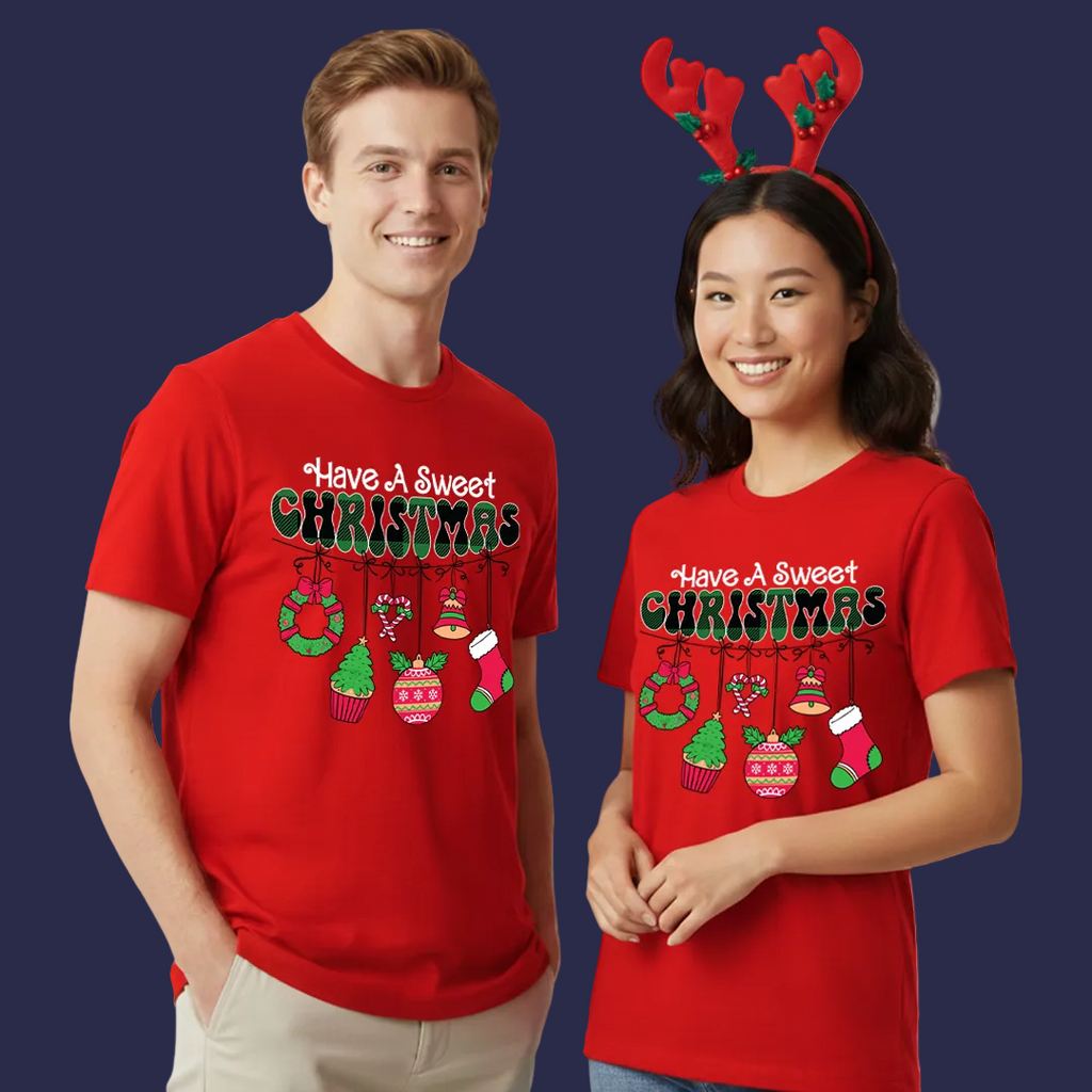 Personalized Family Christmas Shirts | Matching Christmas Crew T Shirts for Holiday Photo | Custom Xmas Pajamas Tee |