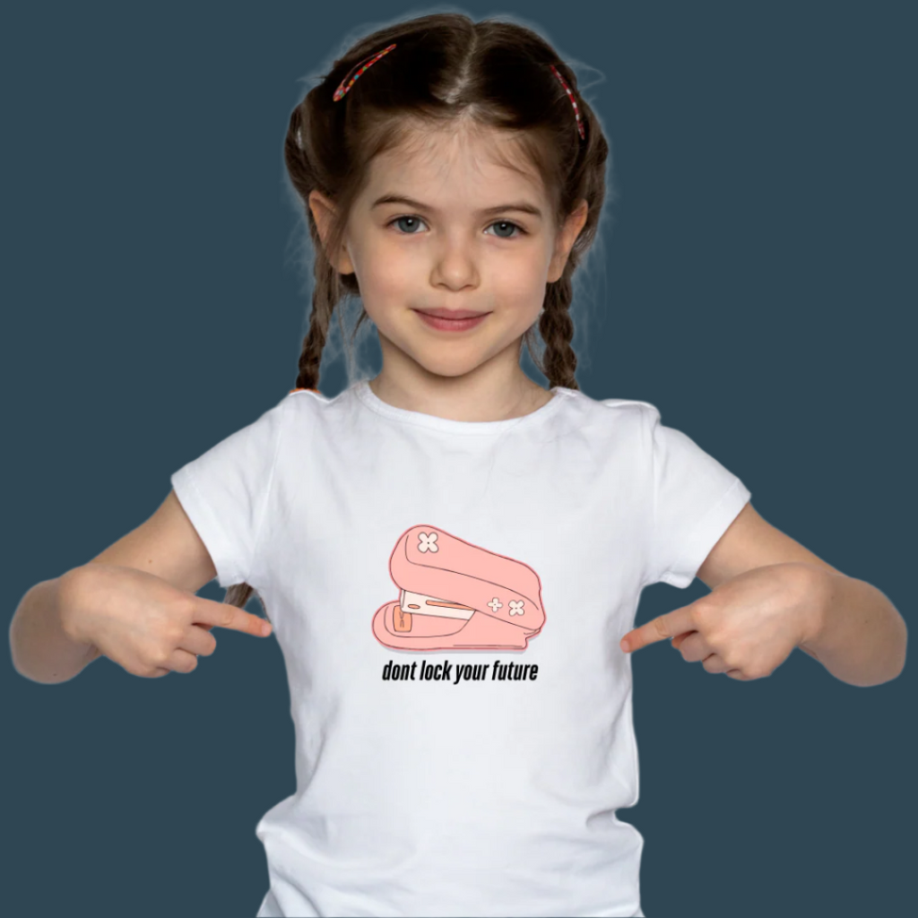 DONT LUCK YOUR FUTURE, T-Shirt,100% Cotton