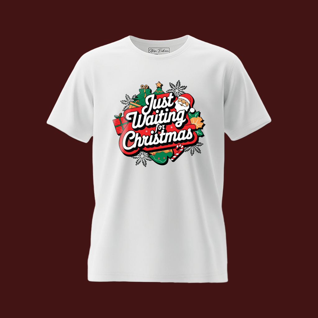 Just Waiting for Christmas Matching T-Shirt Matching Family outfit