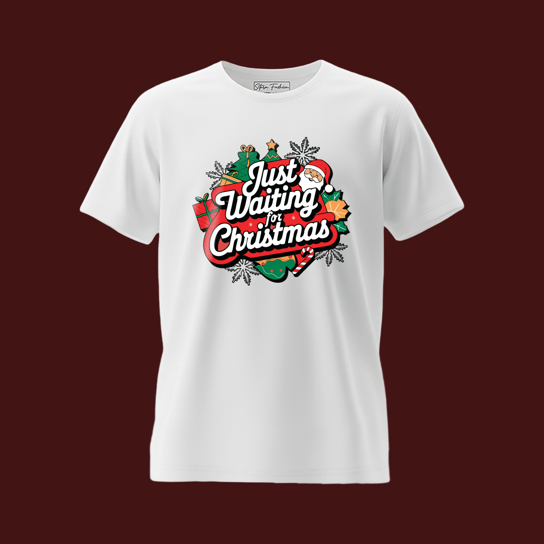 Just Waiting for Christmas Matching T-Shirt Matching Family outfit
