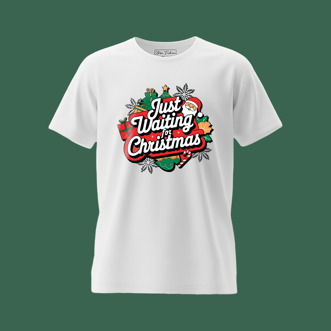 Just Waiting for Christmas Matching T-Shirt Matching Family outfit