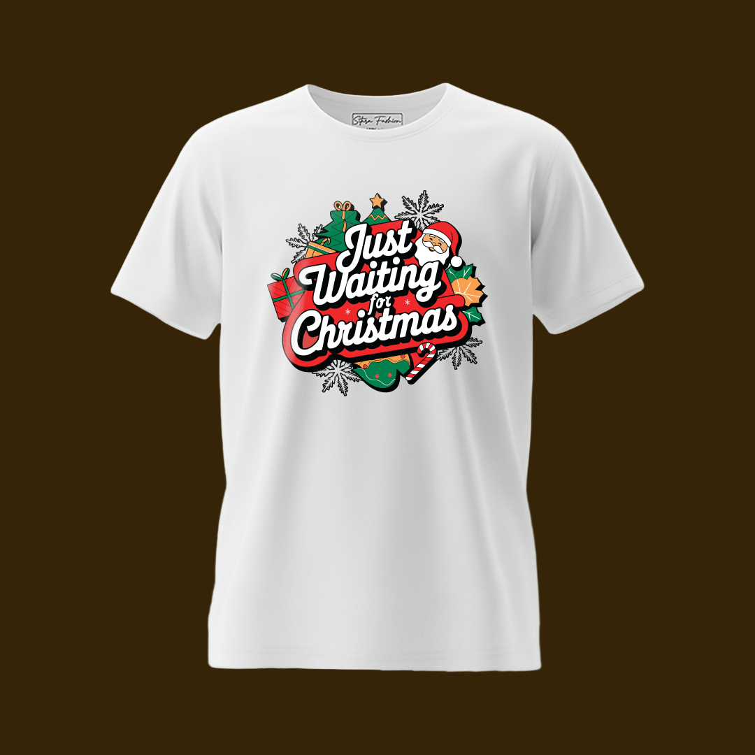 Just Waiting for Christmas Matching T-Shirt Matching Family outfit