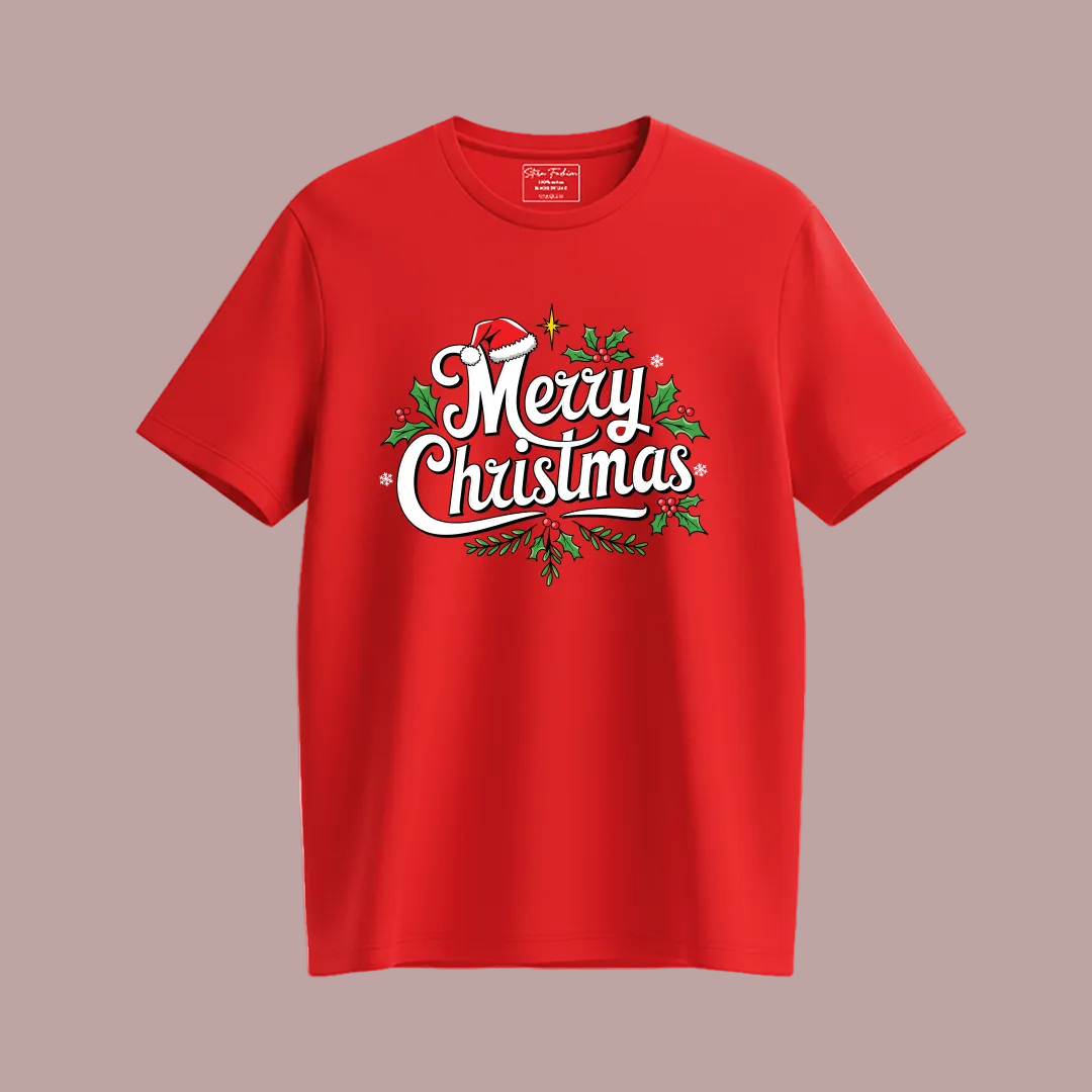 "Merry Christmas" Family Apparel Collection - Unisex Adult and Kids and Infant Tees
