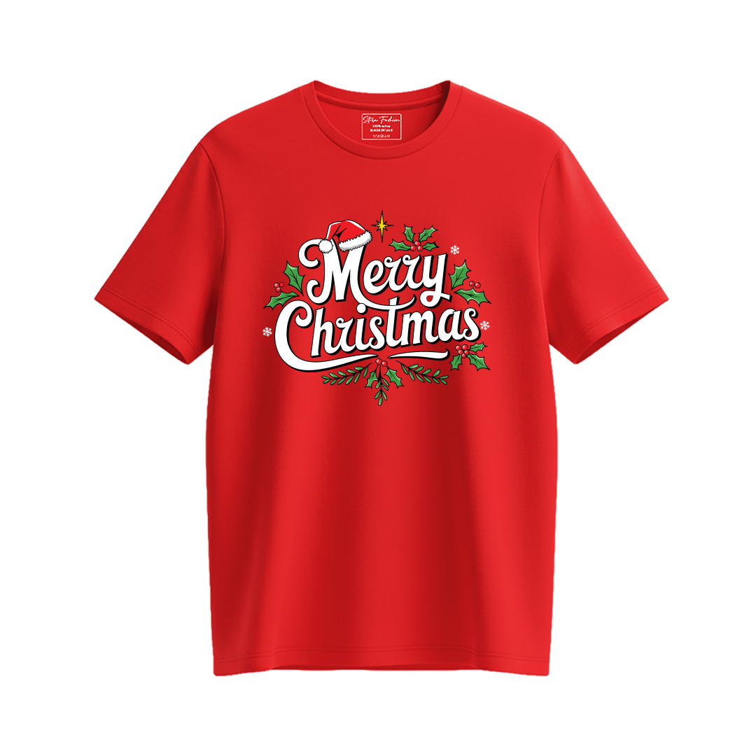 "Merry Christmas" Family Apparel Collection - Unisex Adult and Kids and Infant Tees