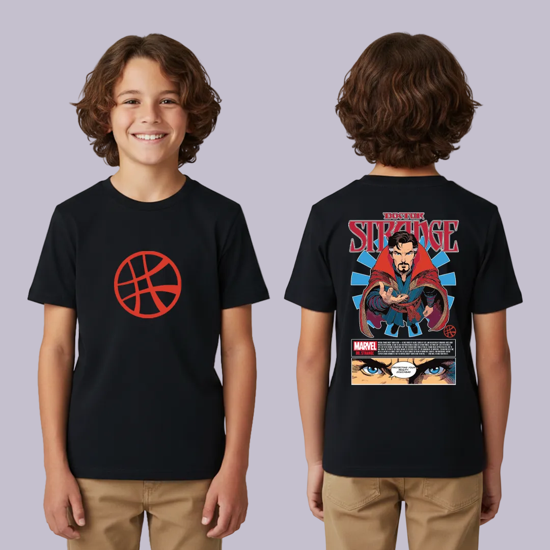 Doctor Strange Marvel Graphic T-Shirt - Seal of Vishanti Front & Comic Back Print - Premium Cotton Streetwear