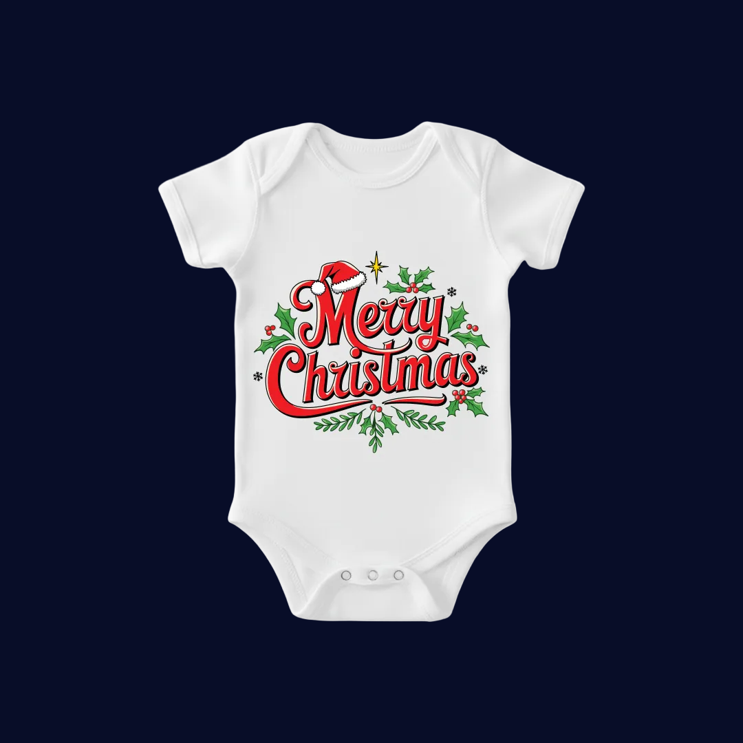 "Merry Christmas" Family Apparel Collection - Unisex Adult and Kids and Infant Tees