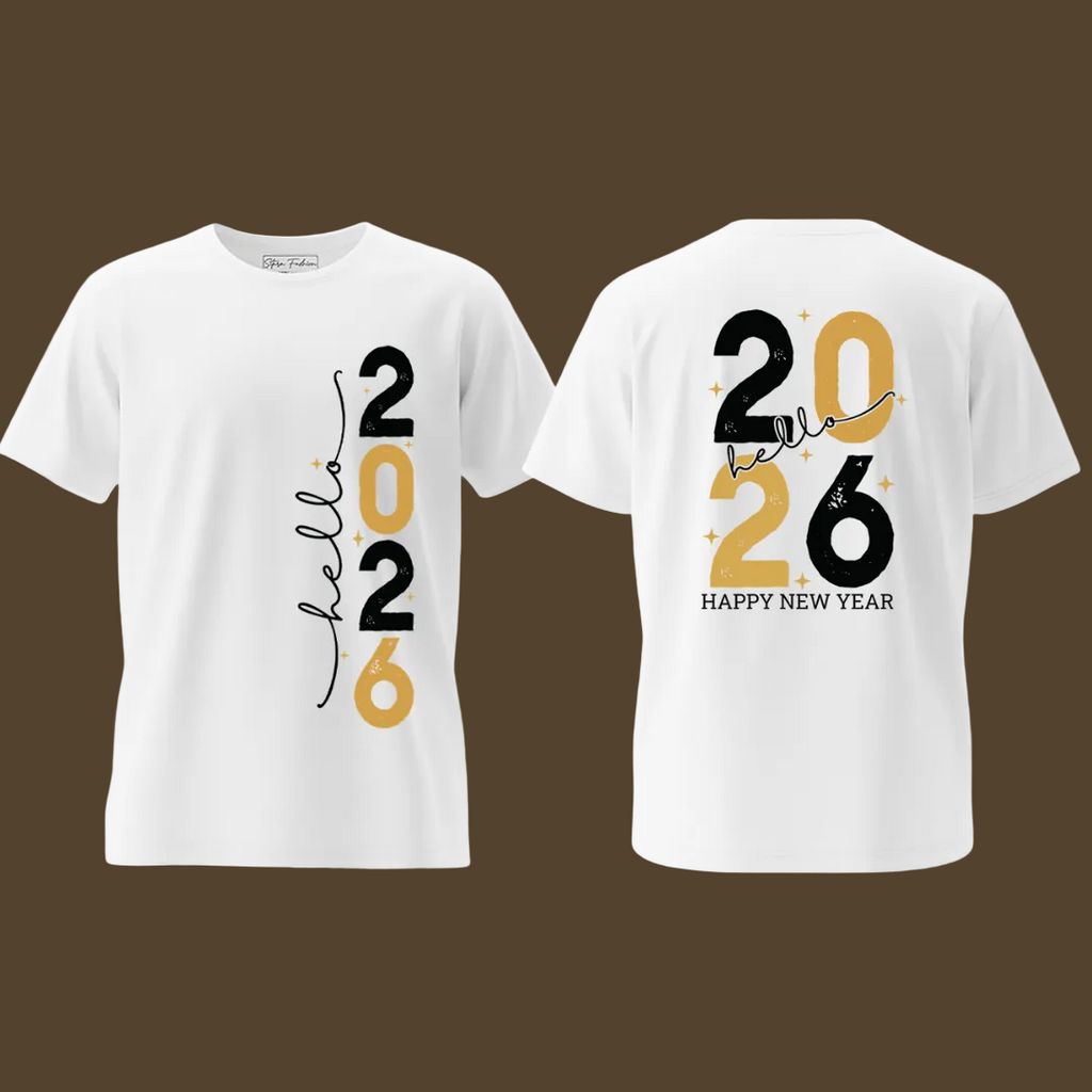 Hello 2026 Family Matching New Year's Eve Shirts - Matching T-shirts for Romper, Kids & Adults - 2026 New Year Party Family Reunion Tees